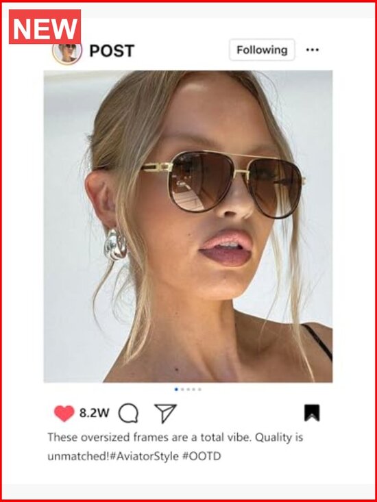 Retro Aviator Sunglasses for Women Men Metal Double Bridge Sun Glasses main image 4